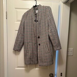 Black/White/Red Houndstooth Blazer